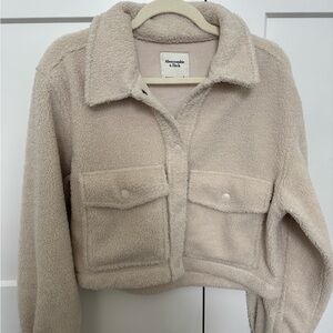Abercrombie & Fitch Women's Beige Teddy Jacket